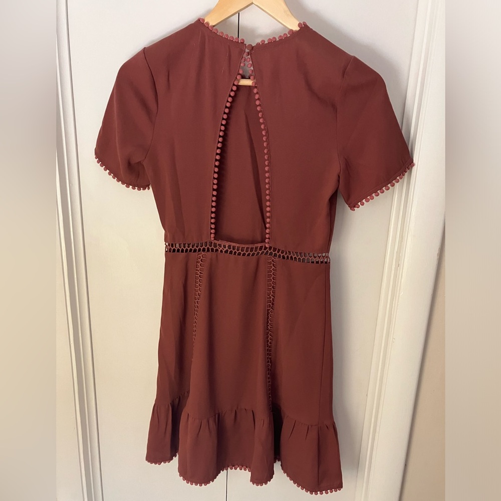 Moon River Cutout Short Sleeve Dress - Picture 2 of 8